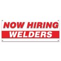 Signmission Now Hiring Welders Banner Apply Inside Accepting Application Single Sided B-30322